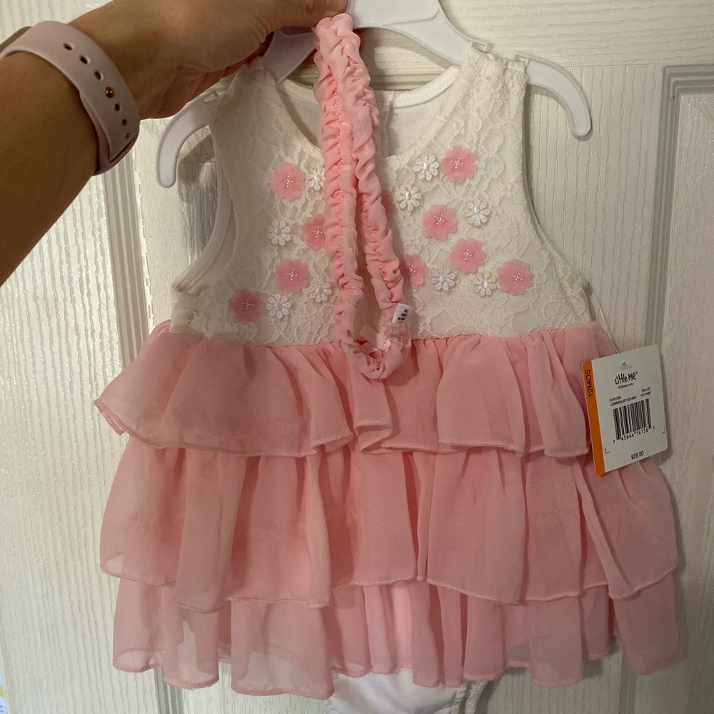 Baby pink ruffle dress